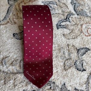 OSCAR DE LA RENTA Signature Necktie Luxury Deep Burgundy 56" x 3" SLIM